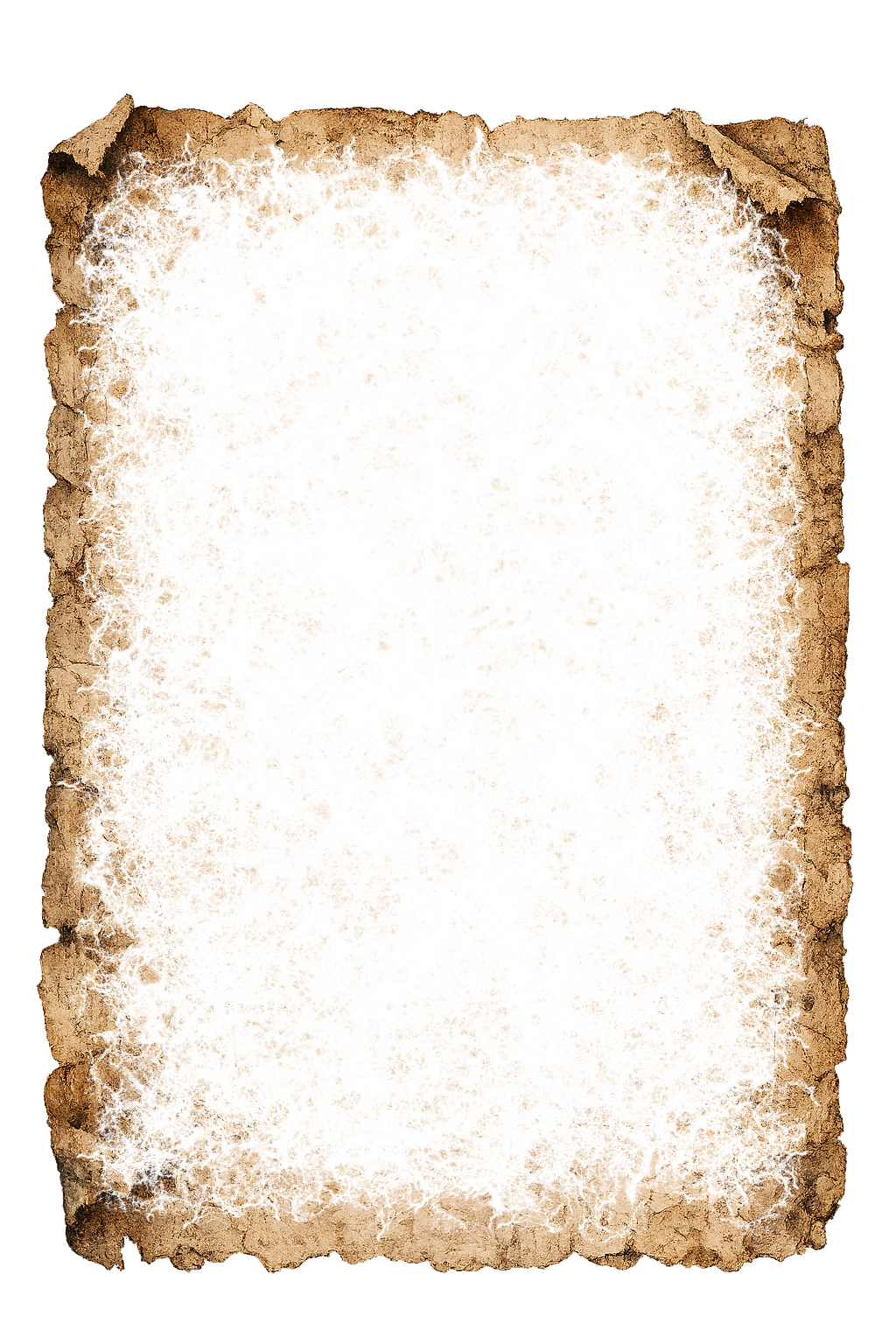Rough torn parchment frame